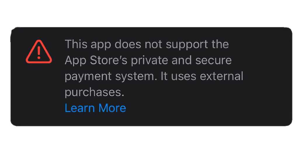 Image: Apple warnt im App Store vor Bezahlsystemen Dritter