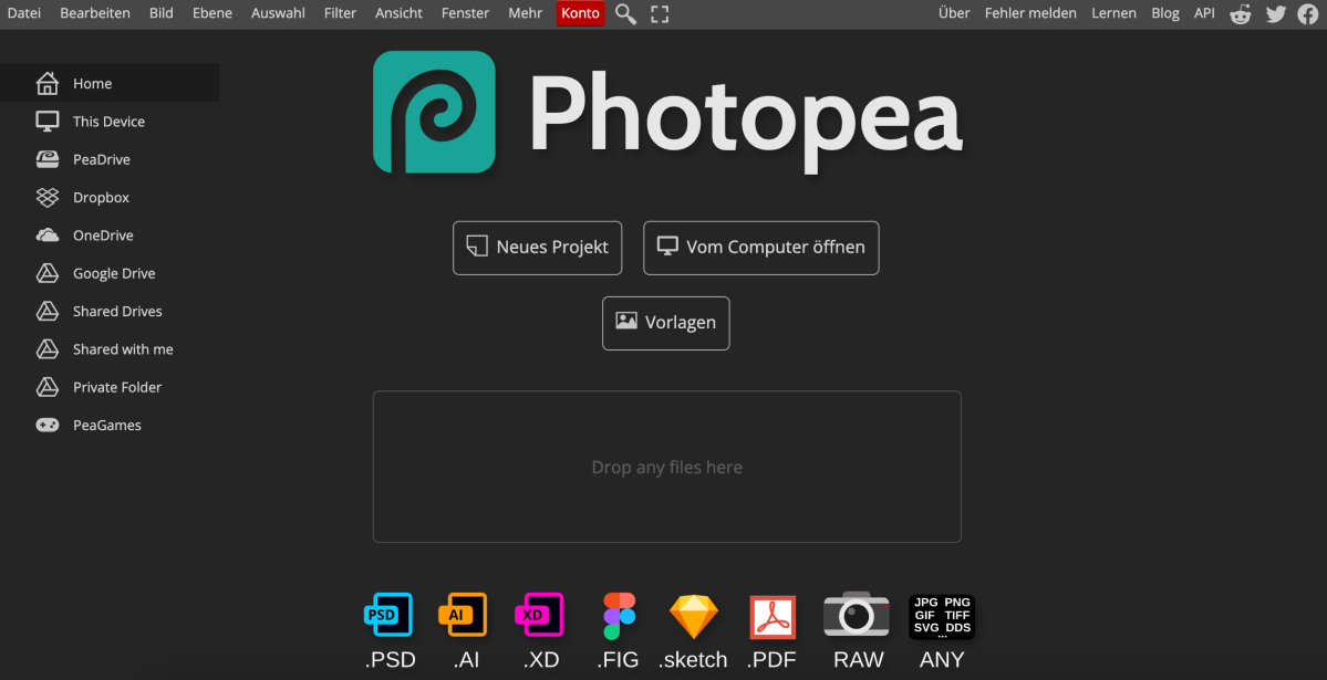 Photopea UI