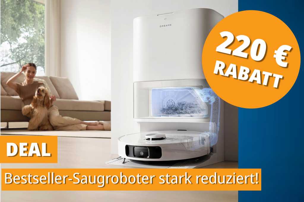 Image: 10.000 Pa Power: Dreame Bestseller-Saugroboter Ã¼ber 200 â¬ gÃ¼nstiger