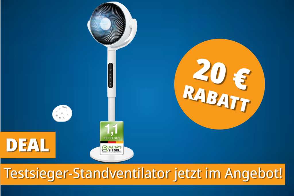 Image: Testsieger mit 94 % Bewertung: Jetzt 20 â¬ Rabatt auf leisen Levoit-Ventilator sichern