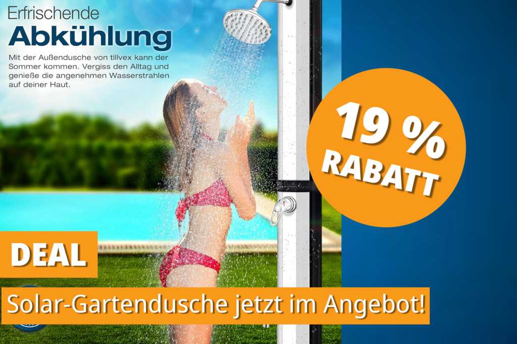 Image: Erfrischung im eigenen Garten: Diese beliebte Solardusche ist fast 20 % reduziert