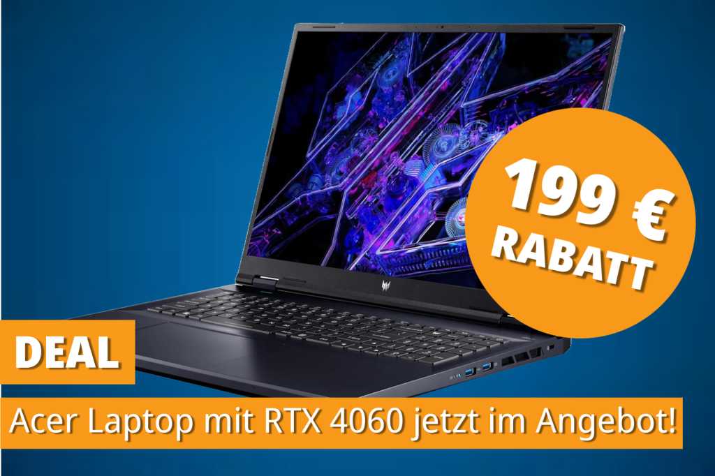 Image: Gaming-Monster im Angebot: Acer Predator mit i9 & RTX 4060 fast 200â¯â¬ gÃ¼nstiger