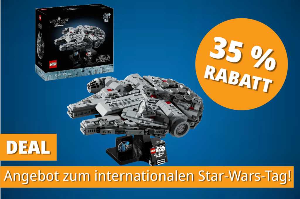 Image: May the Deal be with you: Lego Millennium Falcon fÃ¤llt auf 54,99â¯â¬ â 35â¯% unter UVP