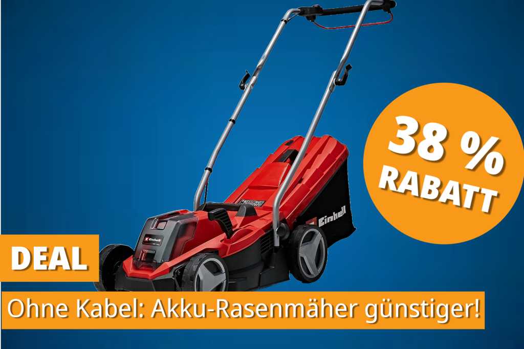 Image: Ãber 76â¯â¬ gÃ¼nstiger: Einhell-Akku-RasenmÃ¤her jetzt im Amazon-Angebot