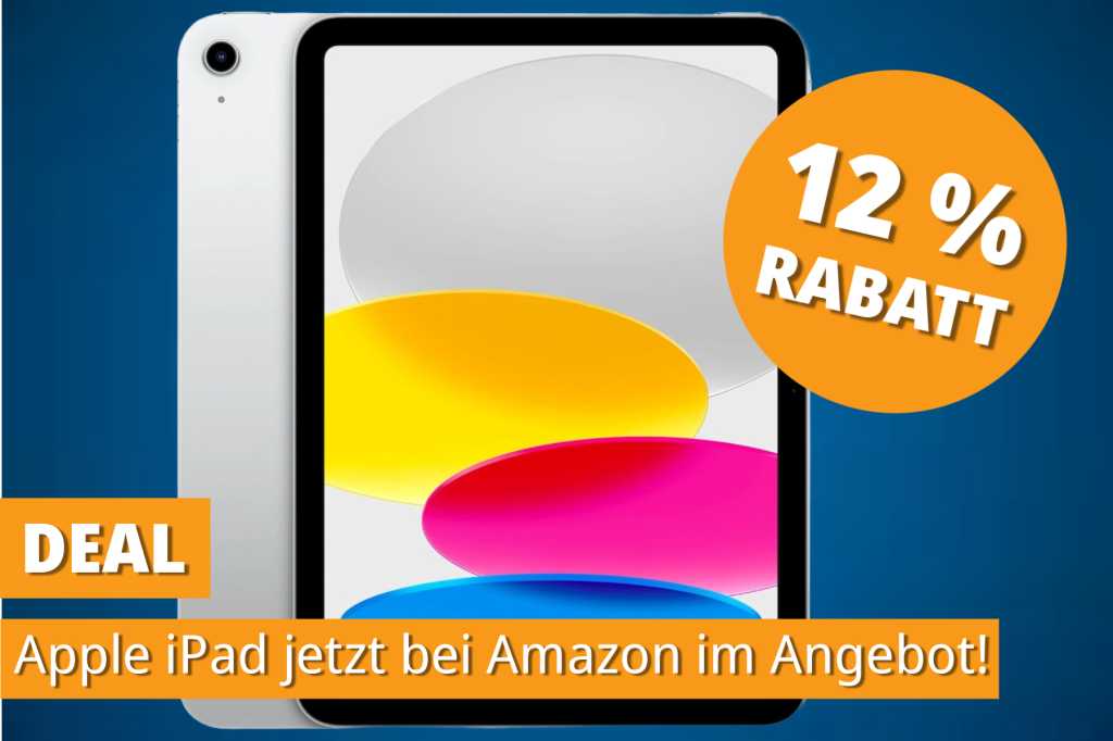 Image: iPad 10. Generation jetzt fÃ¼r unter 300â¯â¬ â starkes Tablet mit flottem A14-Chip im Angebot