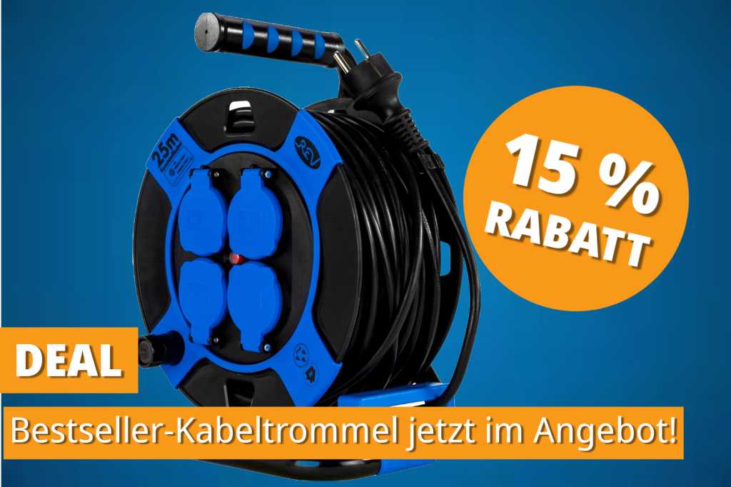 Image: Top bewertet und reduziert: Die Bestseller-Kabeltrommel Nr. 1 jetzt 15 % gÃ¼nstiger