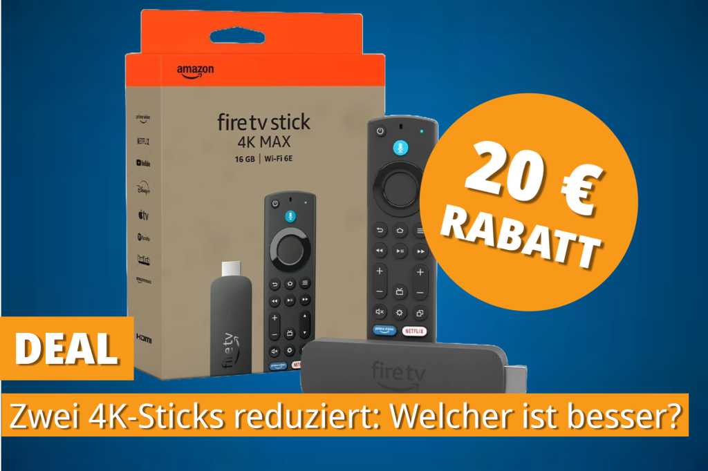 Image: Amazon senkt Preise: Fire TV Stick 4K und 4K Max im Streaming-Vergleich