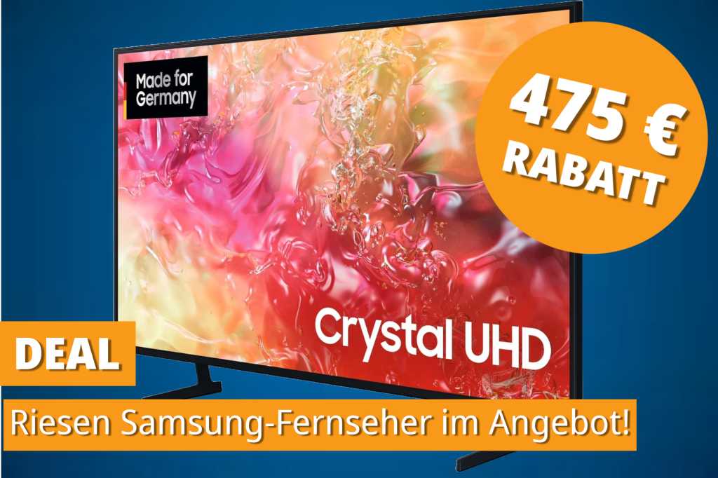 Image: GrÃ¶Ãer gehtâs kaum: Dieser 75-Zoll-Samsung-TV fÃ¤llt auf unter 700â¯â¬