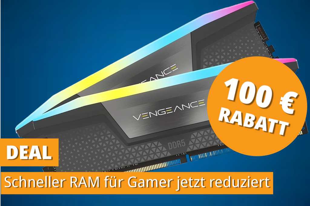 Image: Corsair Vengeance DDR5 mit 64 GB im Angebot: Schneller RGB-RAM jetzt Ã¼ber 100 â¬ gÃ¼nstiger