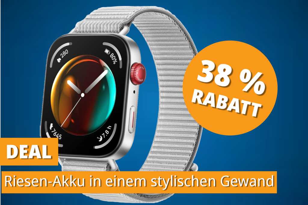 Image: Stylisch wie die Apple Watch â aber 200â¯â¬ gÃ¼nstiger: Hochwertige Huawei Watch im Angebot