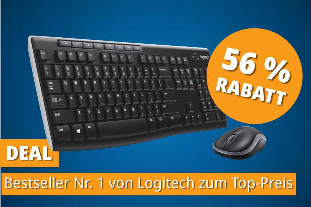 Image: Tastatur-Maus-Kombi von Logitech: Jetzt fÃ¼r unter 20â¯â¬ â Ã¼ber 14.000 Bewertungen sprechen fÃ¼r sich