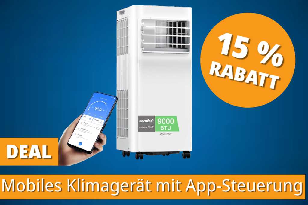 Image: Sommerhitze adÃ©: Leistungsstarke mobile Klimaanlage mit App-Steuerung jetzt im Amazon-Blitzangebot
