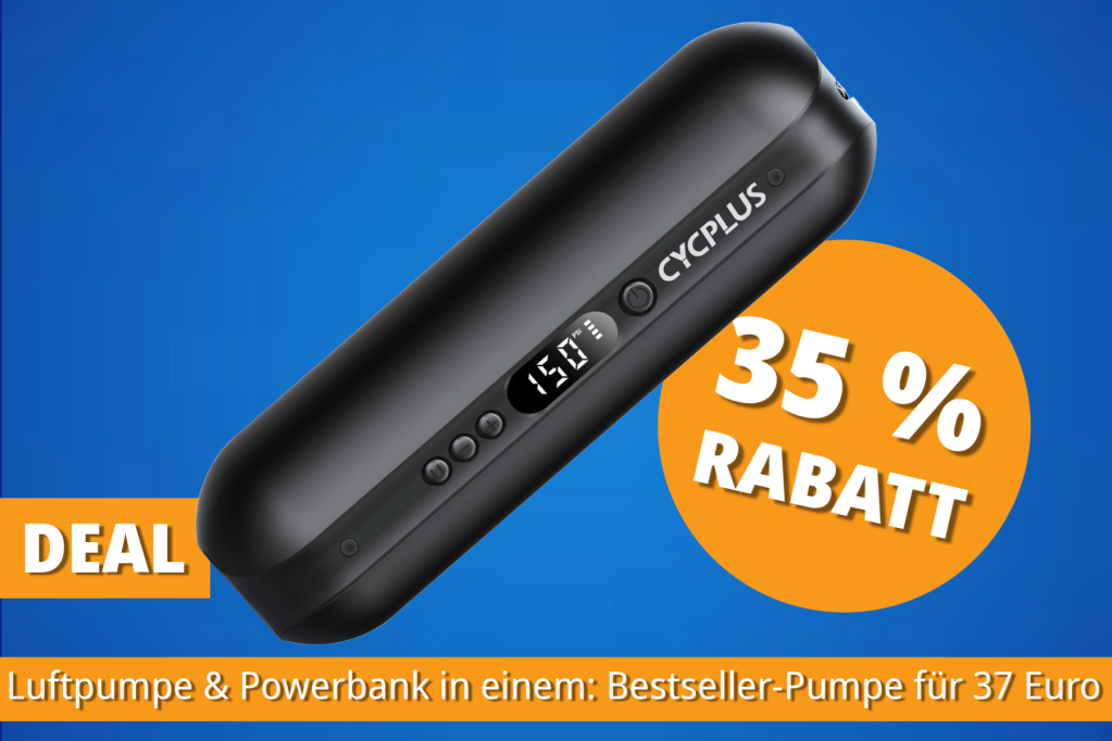 Image: Beliebte Mini-Luftpumpe fÃ¼r Fahrrad und Motorrad kann auch als Powerbank oder Taschenlampe verwendet werden - jetzt im Angebot