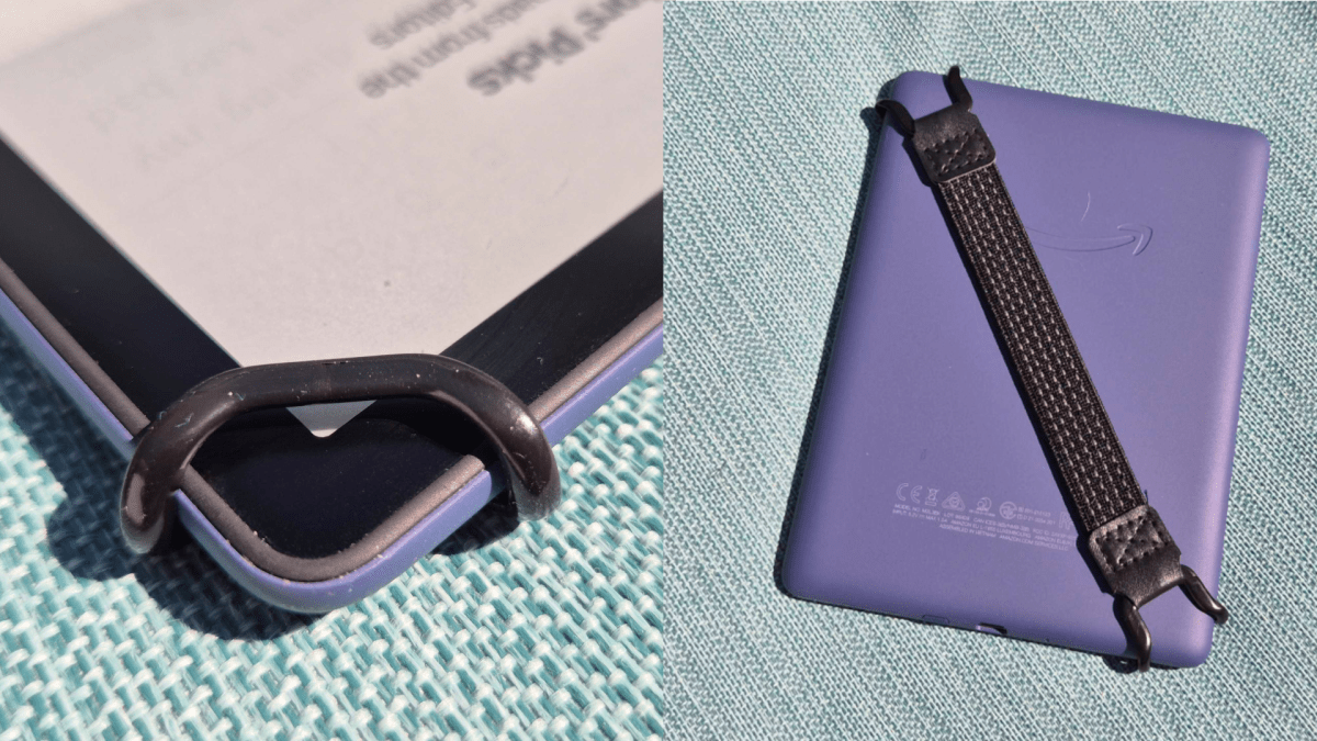 Kindle Paperwhite with elastic strap