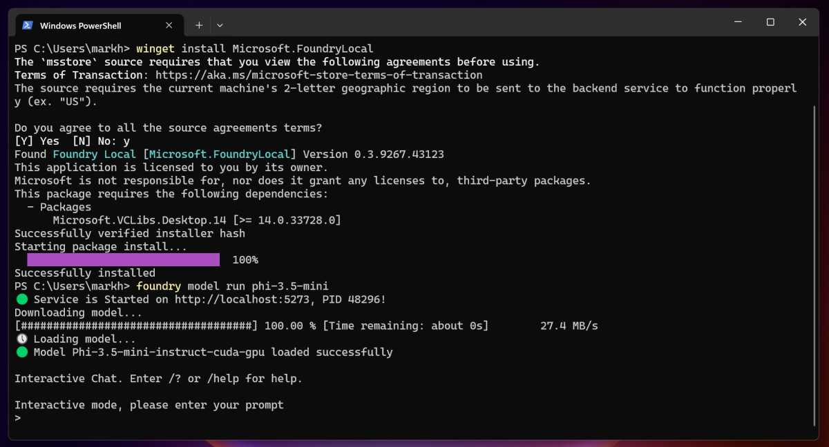 Microsoft AI Foundry Local