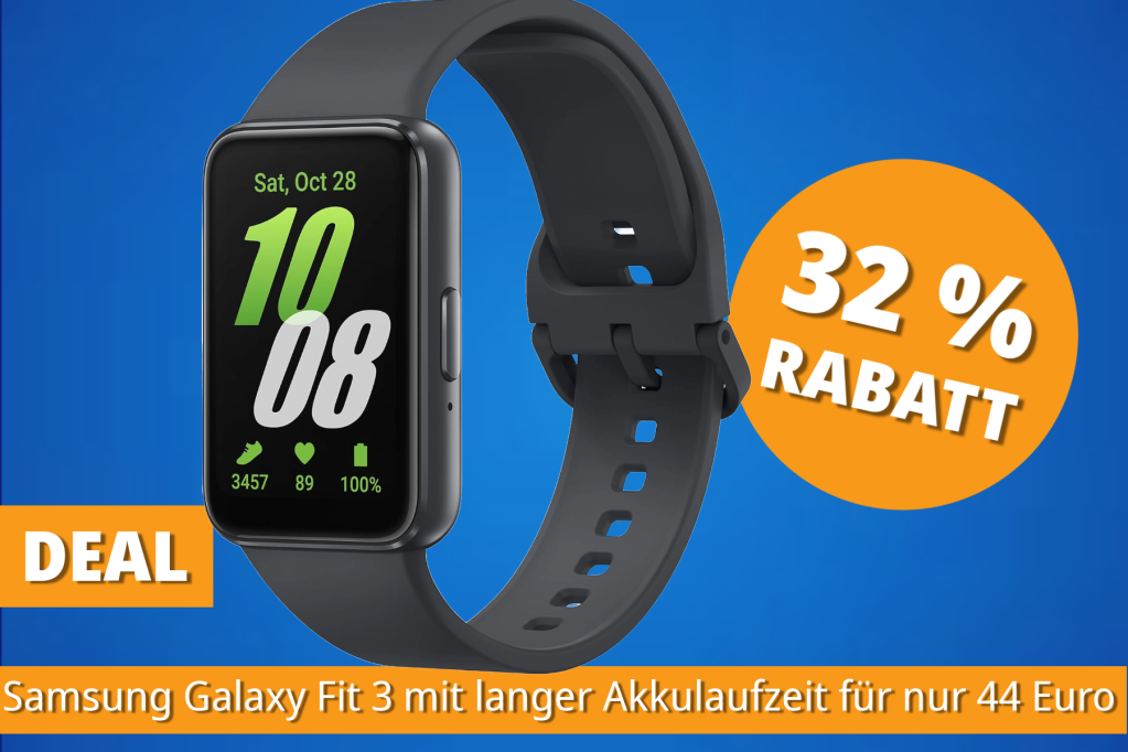 Image: Dieser Fitnesstracker ist ideal fÃ¼r Workouts & Schlafanalyse: Samsung Galaxy Fit 3 nur 44 Euro bei Amazon
