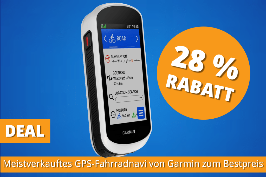 Image: Nie wieder verfahren: Meistverkauftes GPS-Fahrradnavi von Garmin jetzt zum Bestpreis