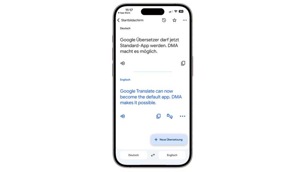 Image: Google Ãbersetzer ab sofort als StandardÃ¼bersetzer in iOS mÃ¶glich