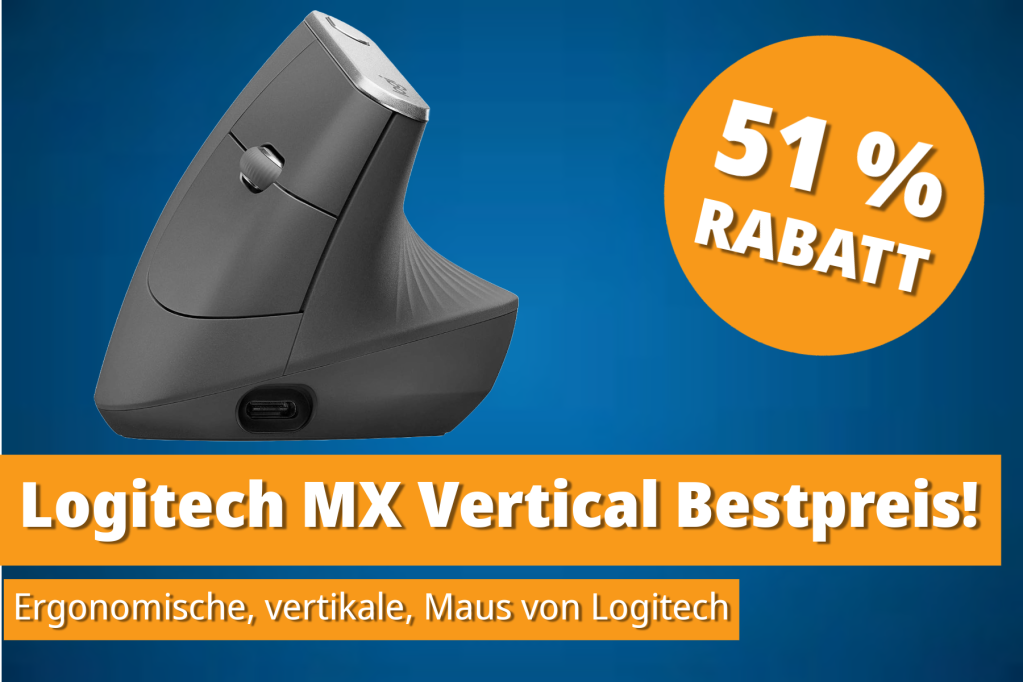 Image: Logitech MX Vertical: Ergonomische Maus fÃ¼r die HÃ¤lfte!