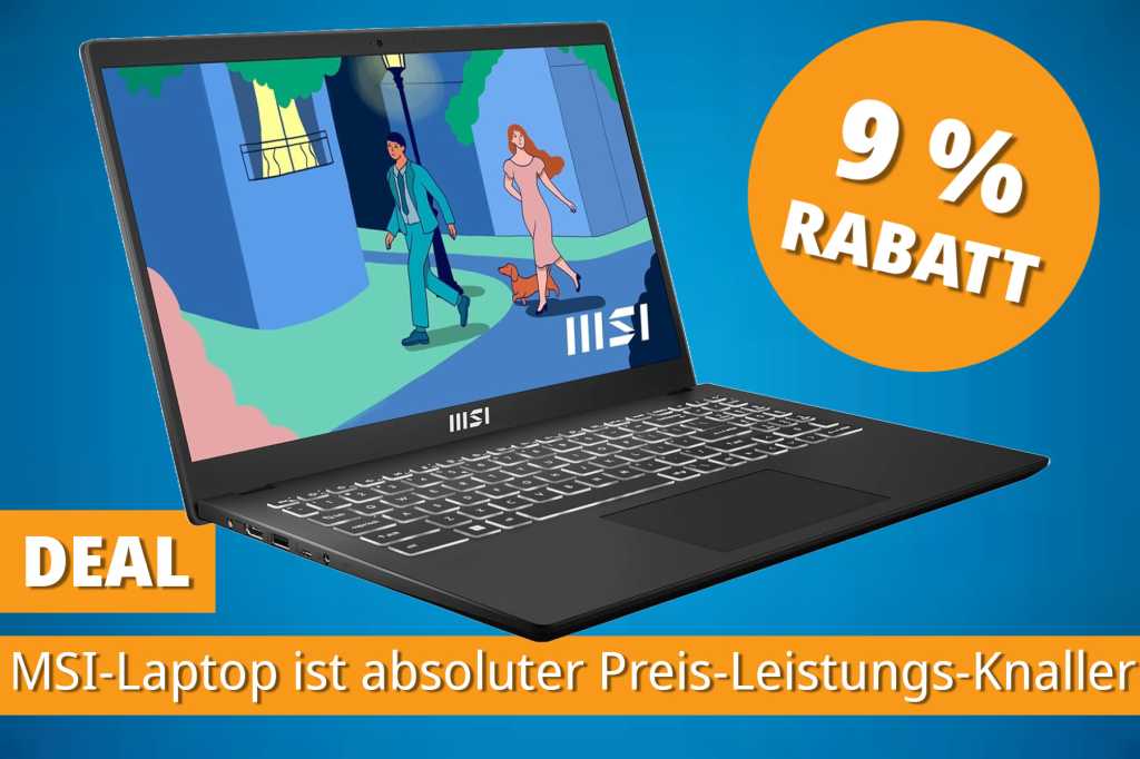 Image: Budget-Laptop mit guter Ausstattung und Top-Design: MSI Modern 15 mit AMD-CPU fÃ¼r nur 389 Euro bei Amazon