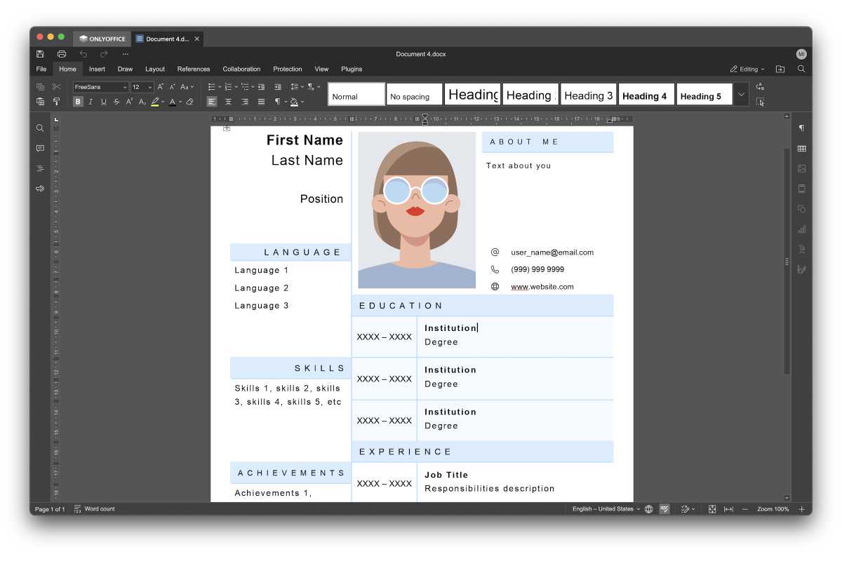OnlyOffice document