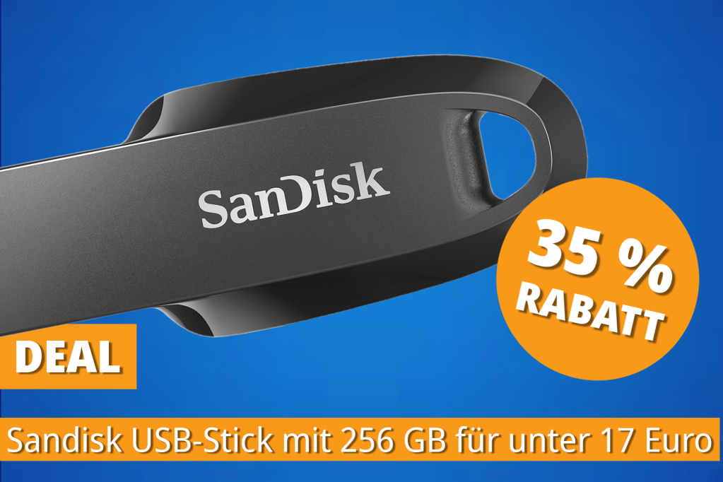 Image: Perfekt fÃ¼r Ihre Daten: Sandisk USB-Stick mit 256 GB fÃ¼r unter 17 Euro â inklusive Datenrettung