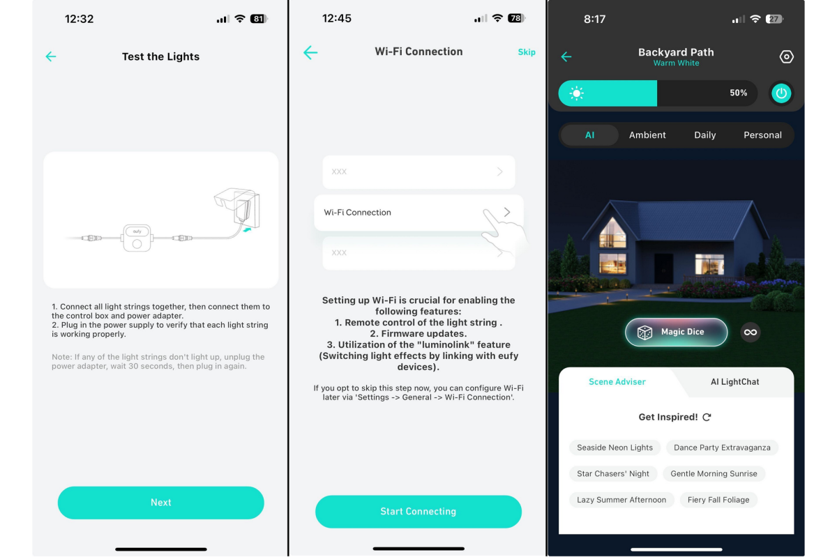 إعداد مسارات eufy