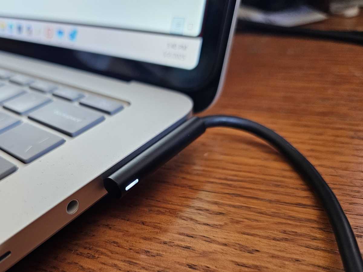 Microsoft Surface Charger inserted