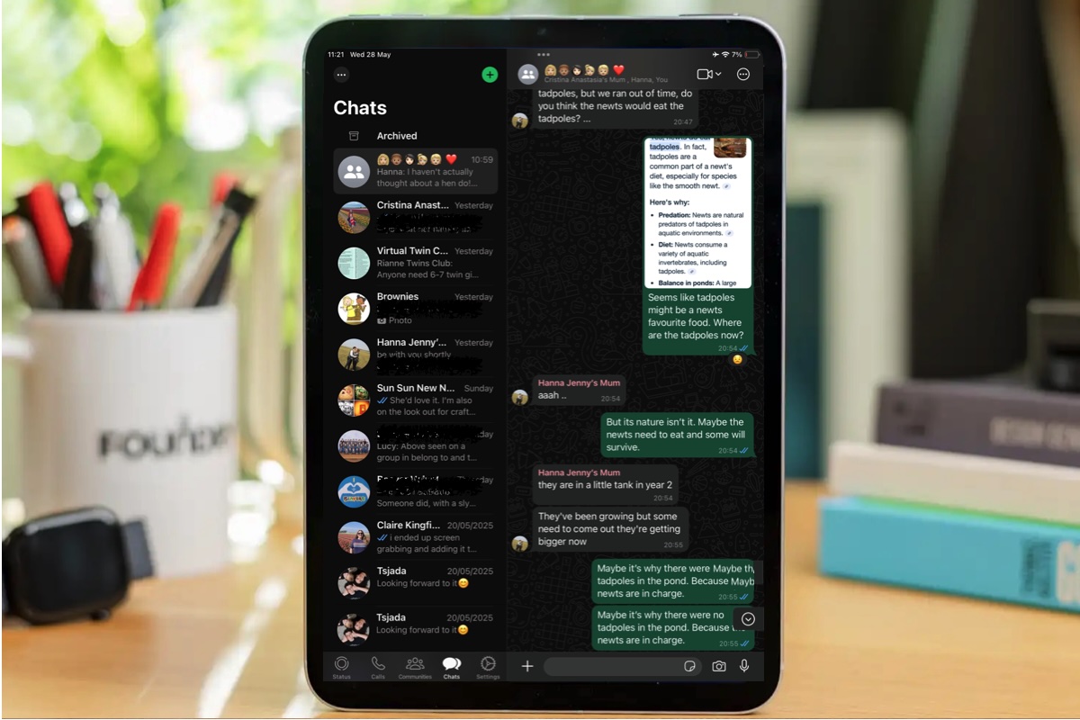 WhatsApp on iPad