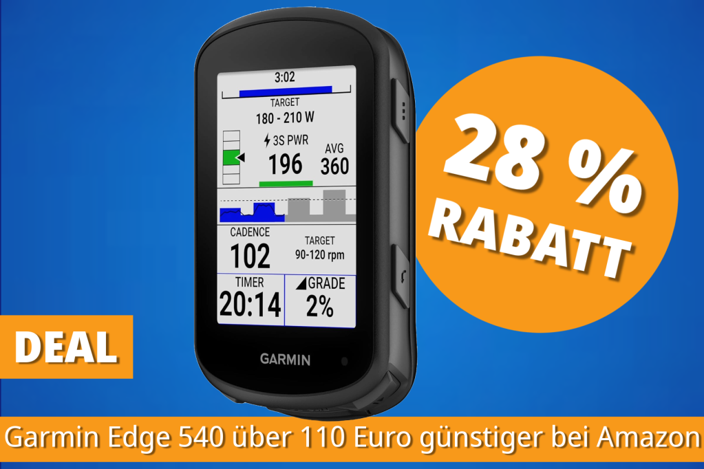 Image: Garmin Edge 540 im Preissturz: GPS-Fahrradcomputer jetzt Ã¼ber 110 Euro gÃ¼nstiger bei Amazon
