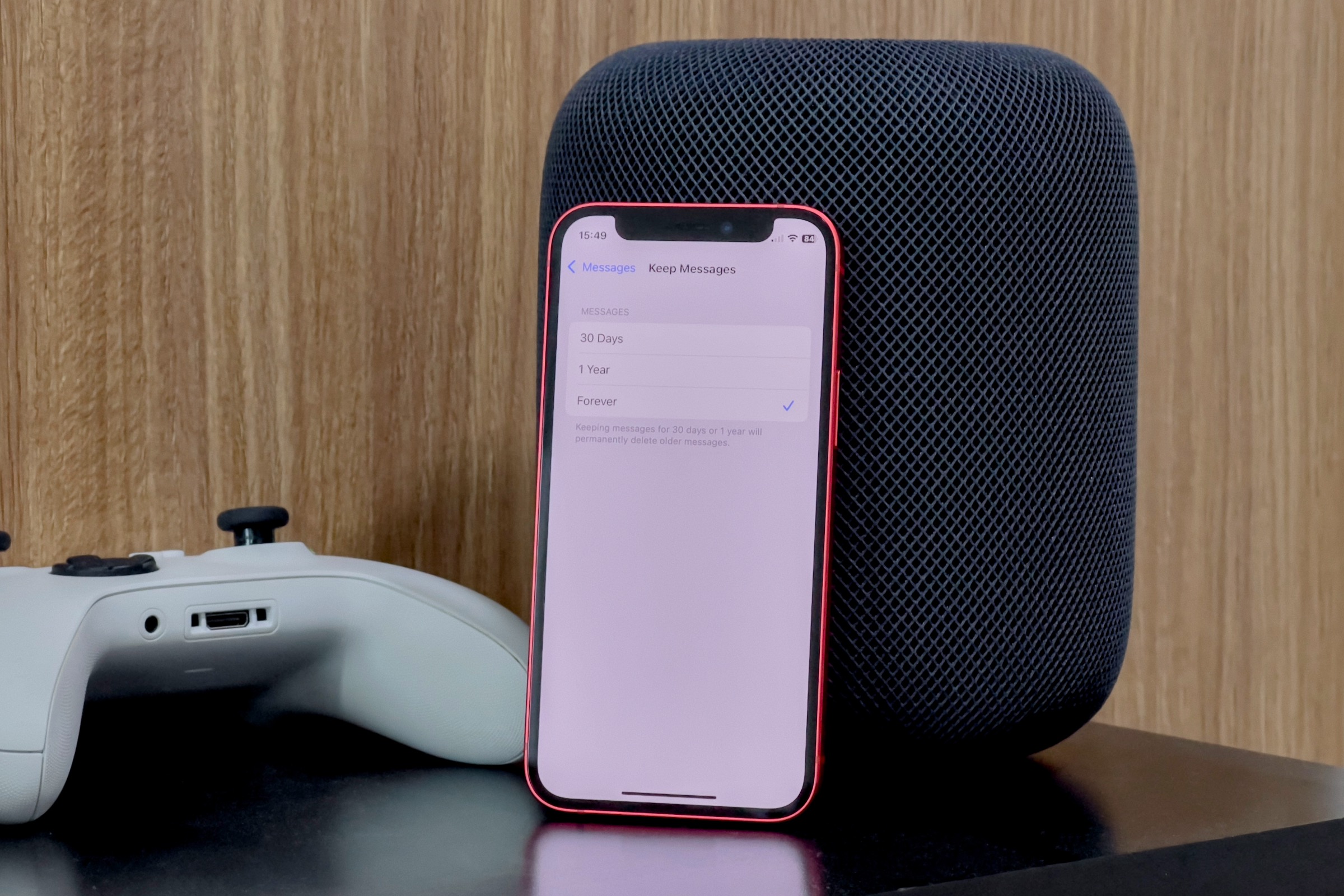 iMessage settings on an iPhone 12 mini