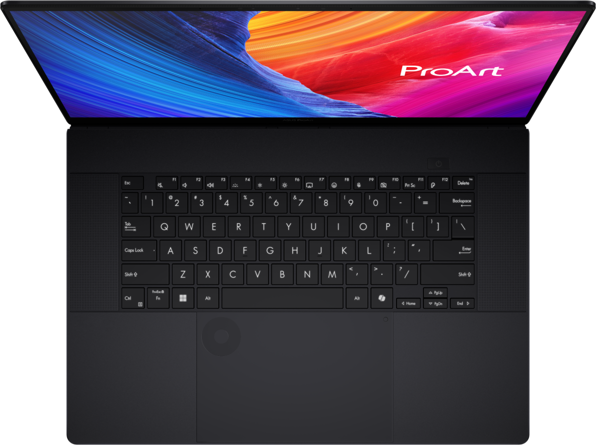 Asus ProArt P16 2025 laptop keyboard