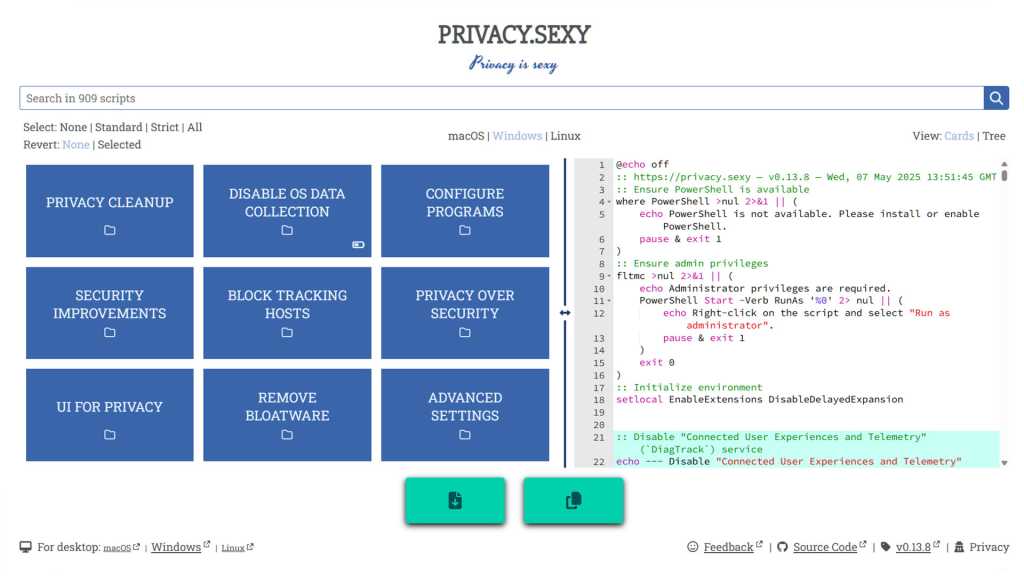 Image: Privacy.sexy im Test: So einfach verbessern Sie den Datenschutz per Copy-Paste
