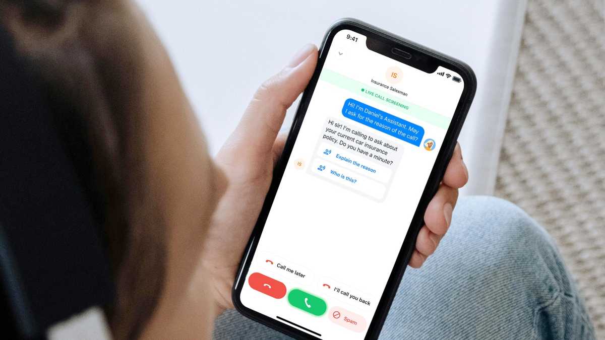 Truecaller app on an iPhone