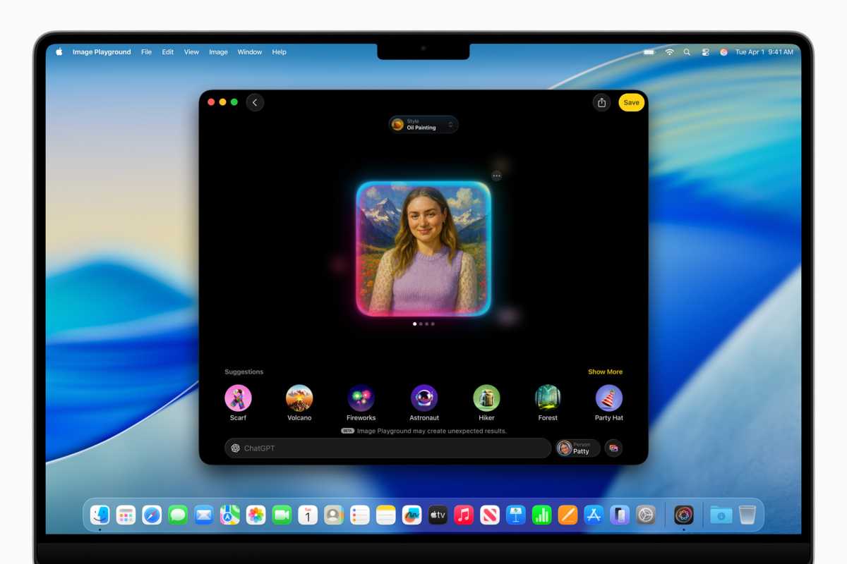 Apple Image Playground with ChatGPT