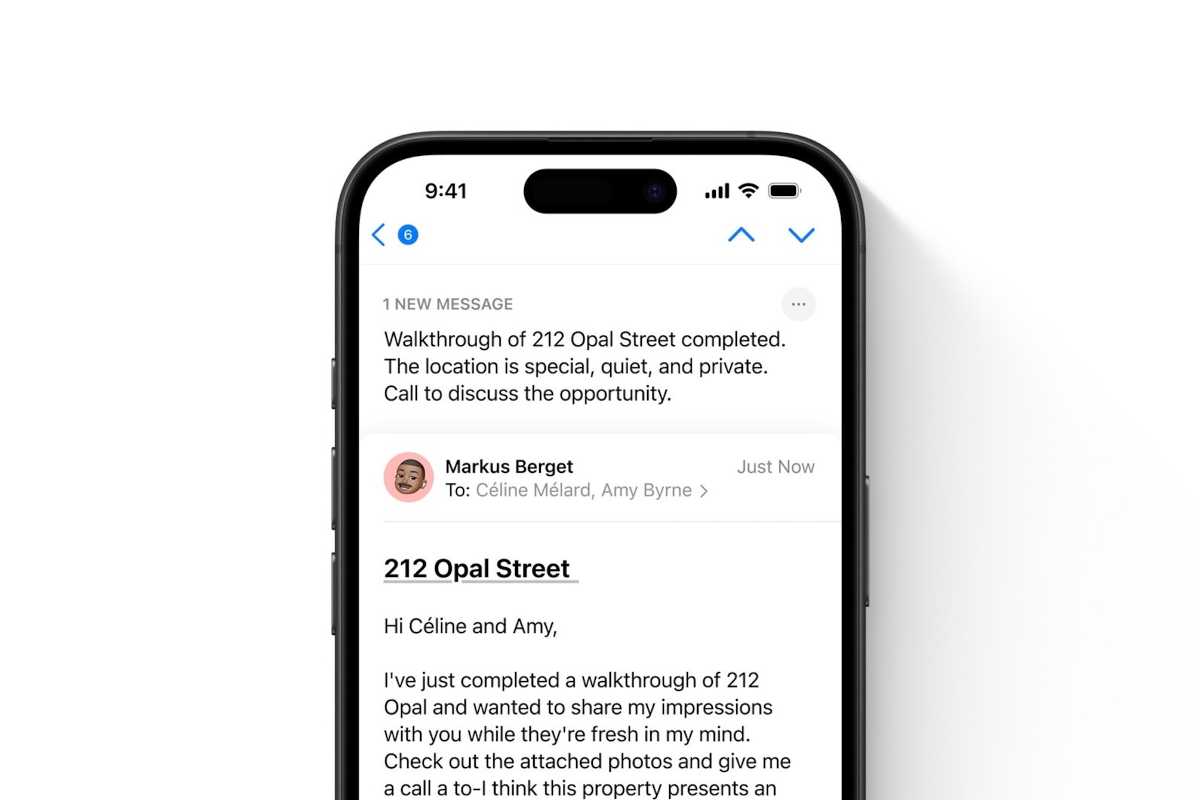 Apple Intelligence email summaries