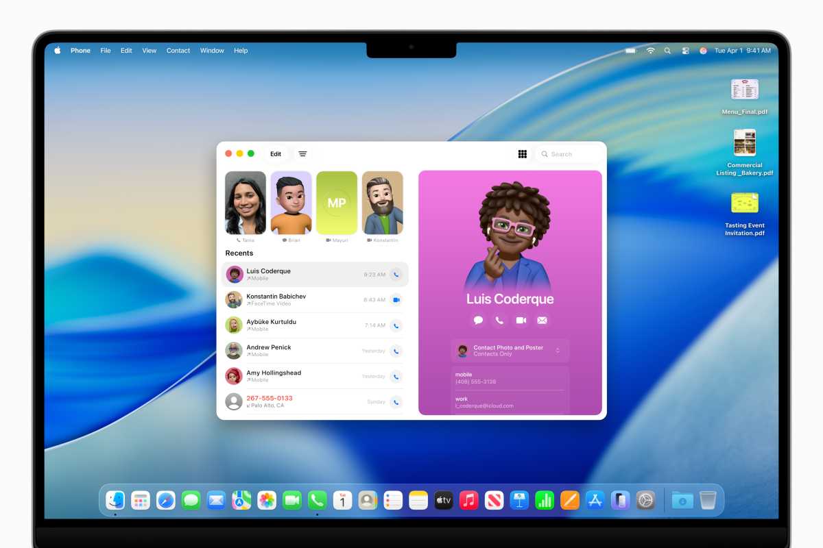 Apple WWDC25 macOS Tahoe 26 Phone app 250609
