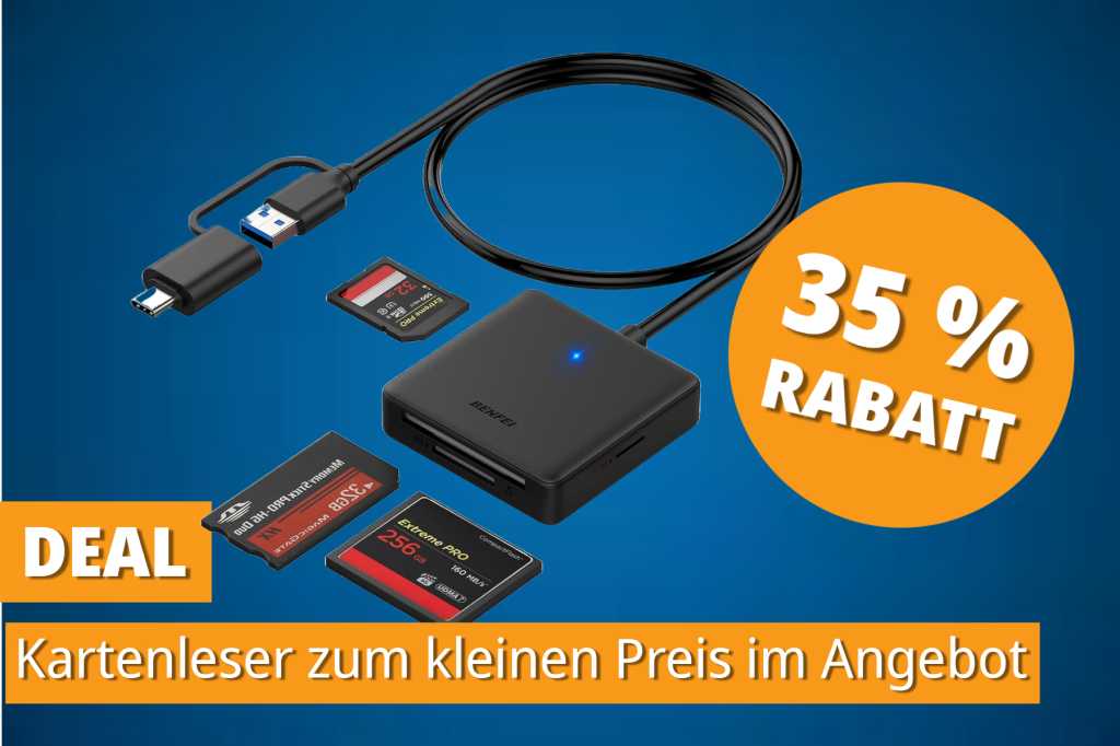 Image: Vielseitiger Kartenleser fÃ¼r 8,49â¯â¬ â Mit USB-C und USB-A fÃ¼r Kamera, Handy, Laptop