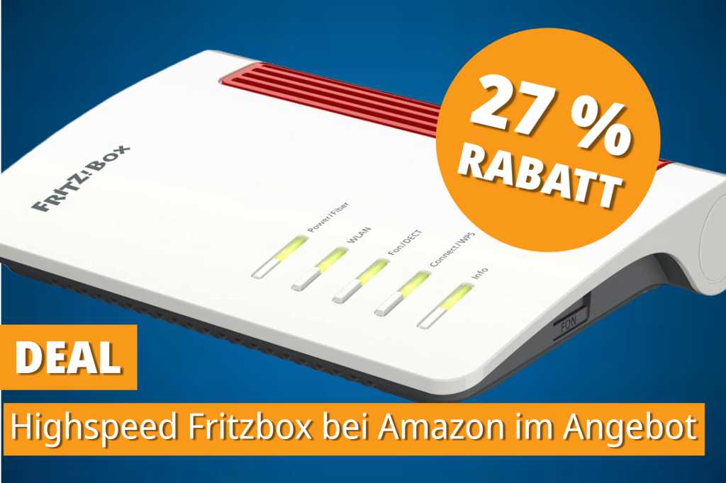 Image: Starkes Angebot fÃ¼r Glasfaser-Nutzer: Fritzbox Fiber unter 160â¯â¬