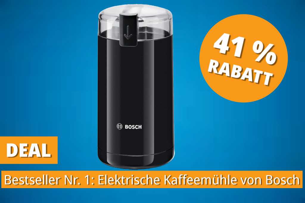Image: Frisch gemahlener Kaffee zum SchnÃ¤ppchen-Preis: Bosch-KaffeemÃ¼hle jetzt fÃ¼r nur 16,99â¯Euro bei Amazon
