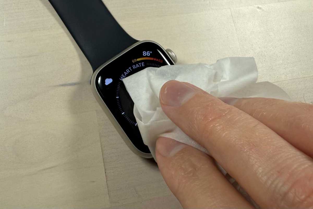 CareTouch wipe cleaning Apple Watch