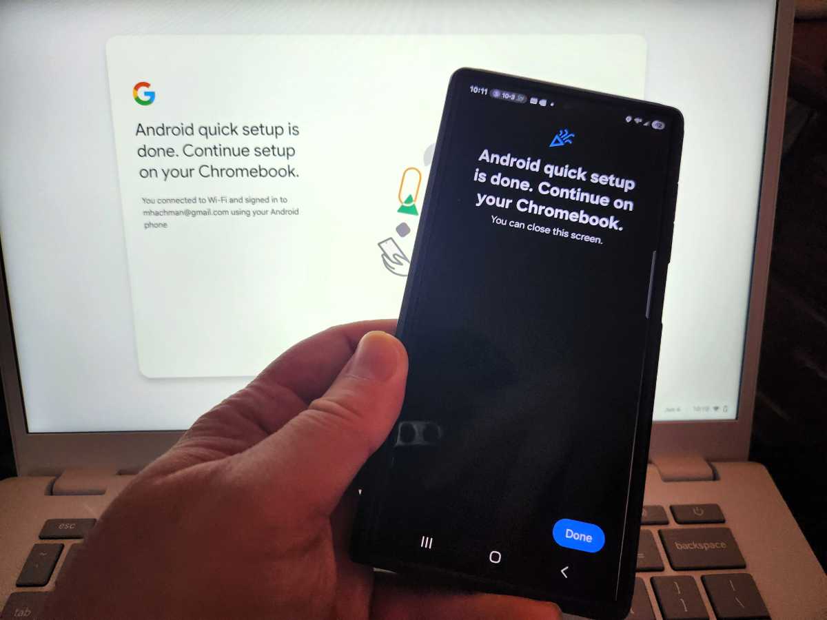 ChromeOS setup with phone