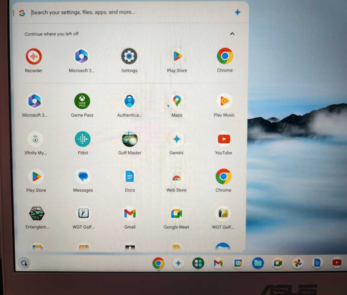 Google ChromeOS app launcher