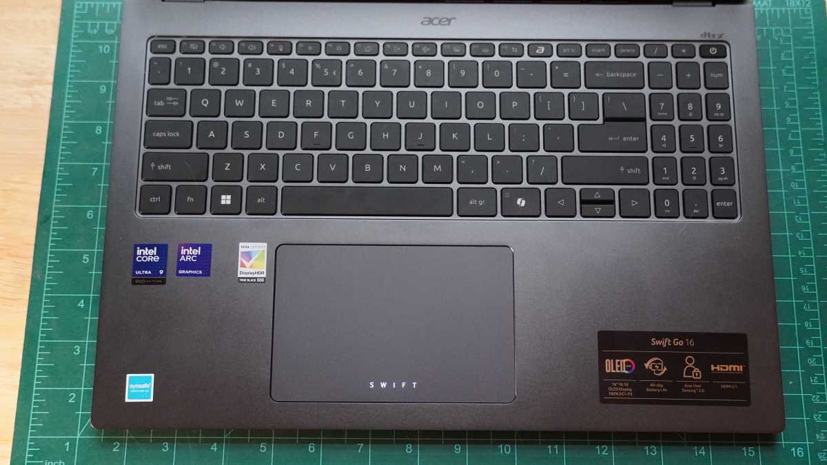Acer Swift Go 16 keyboard
