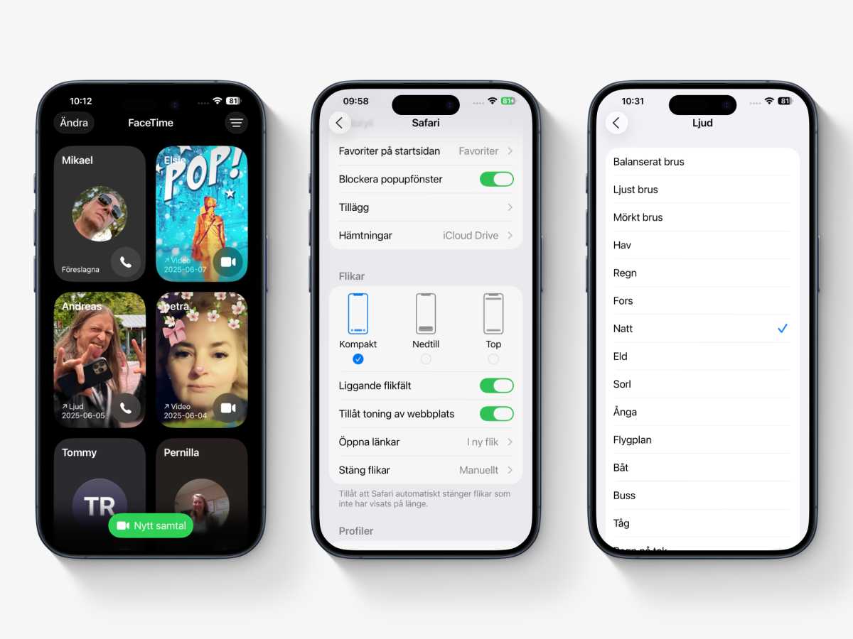 Facetime Safari Ljud