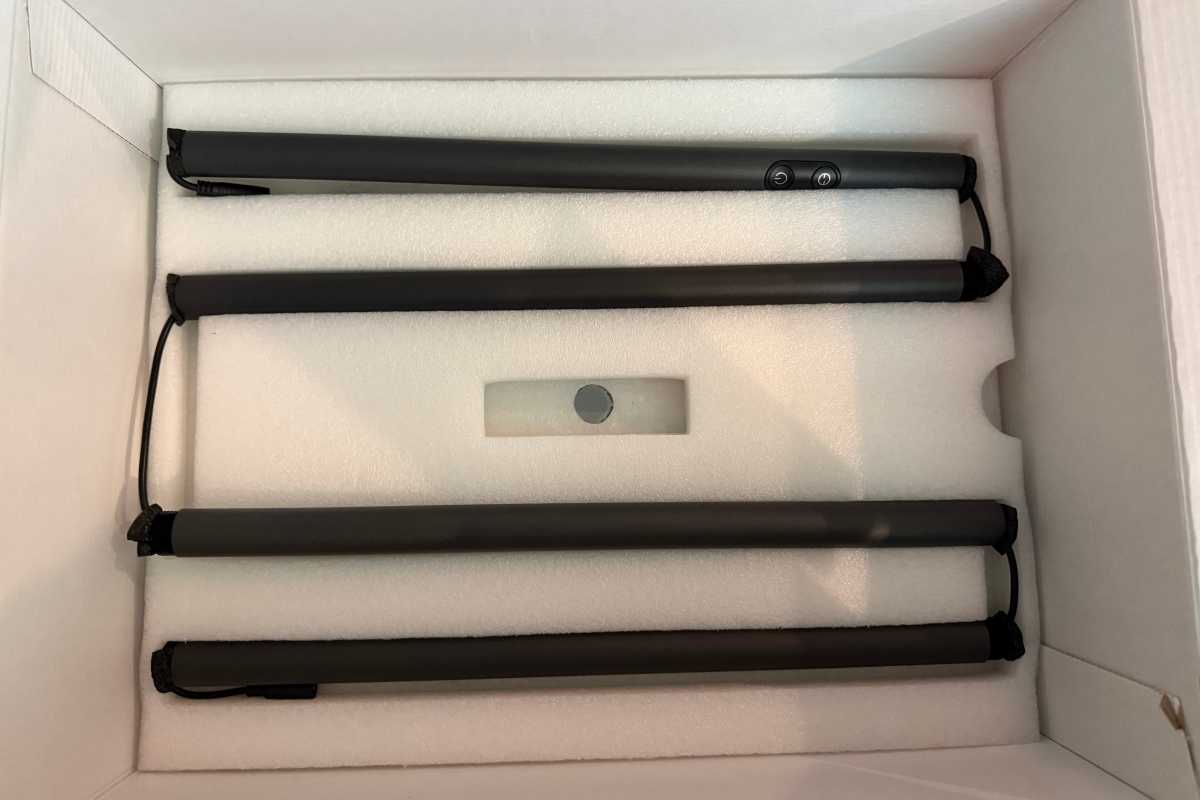 Govee floor lamp poles in the box