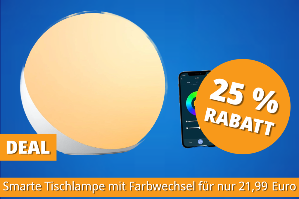 Image: Ãber die HÃ¤lfte gÃ¼nstiger: Die smarte Nachttischlampe ist ein echter Lichtblick