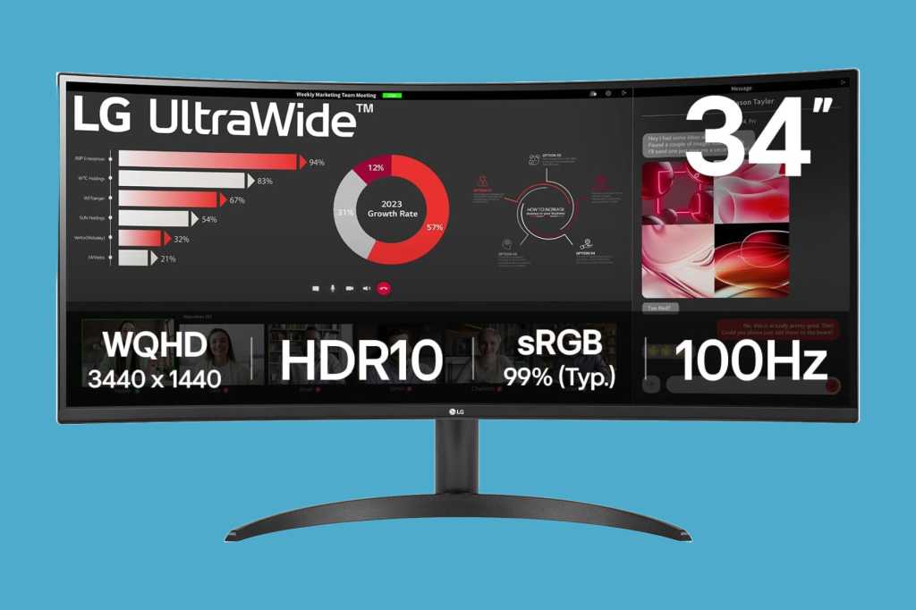 Image: LG Ultrawide-Curved-Monitor mit 34 Zoll, 1440p und 100 Hertz im Preissturz â Bestpreis von unter 210 Euro