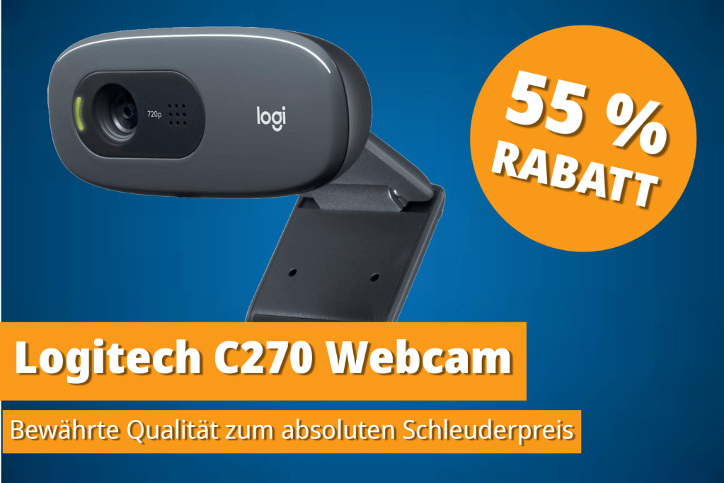 Image: Logitech C270 HD Webcam: Praktische Allrounder-Webcam fÃ¼r nur 17,99 Euro