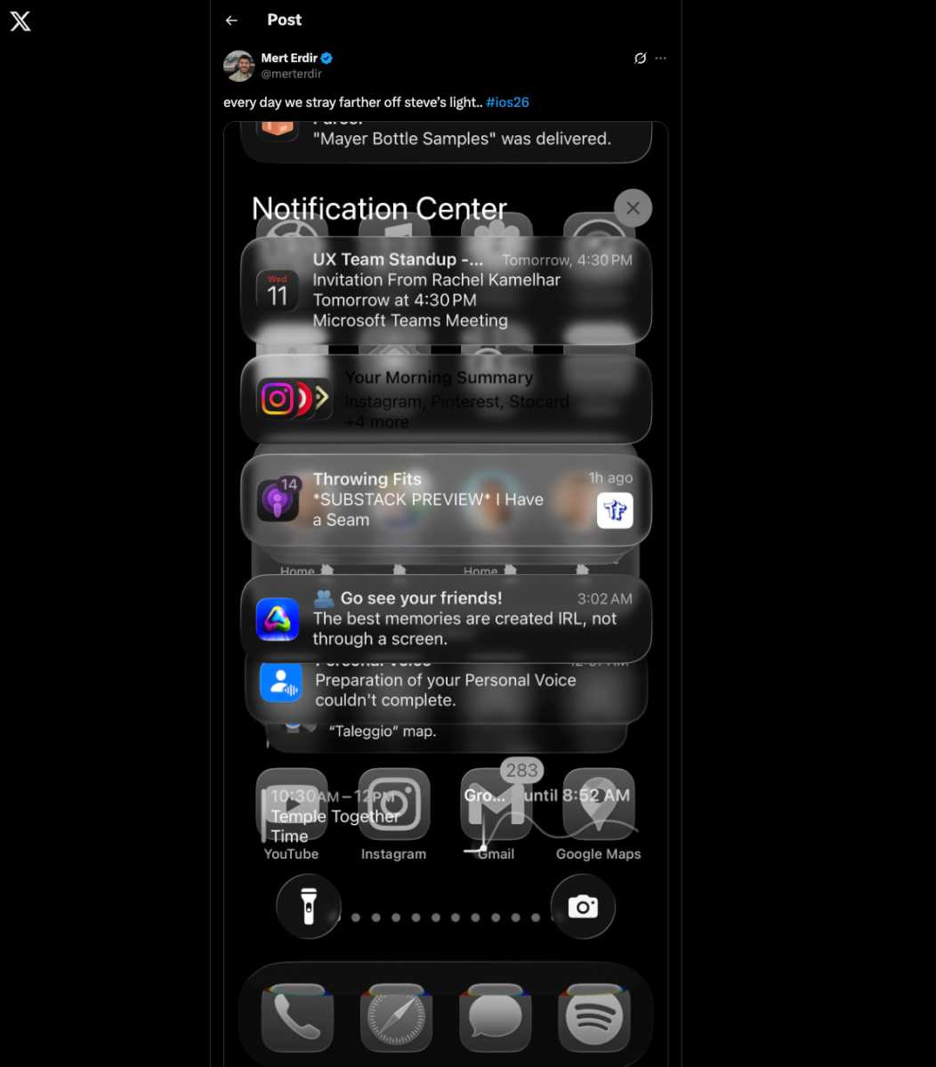 Apple’s new Liquid Glass interface’s biggest problem? It’s not weird enough